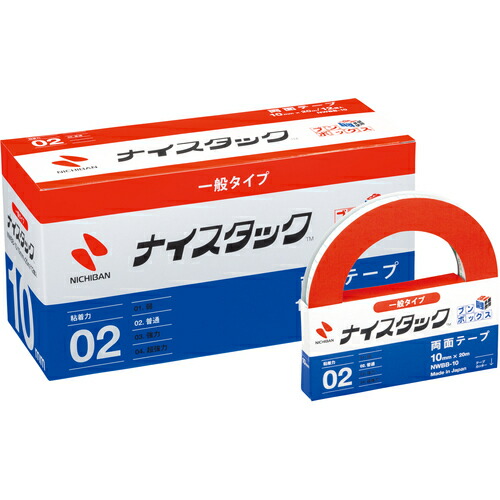 ニチバン　両面テープ　ナイスタック　ＮＷＢＢ－１０　１０ｍｍＸ２０ｍ　（１２個入）