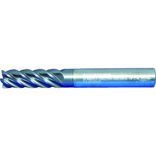 マパール 超硬ラジアスエンドミル ＯｐｔｉＭｉｌｌ－Ｔｉｔａｎ－Ｔｒｏｃｈｏｉｄ ５枚刃 チタン用 刃径５粍 刃長１７粍 全長６２粍 シャンク径６粍