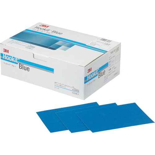 ３Ｍ　ブルーサンディングシート　７５Ｘ１１０ｍｍ　＃８０　（１００枚入）