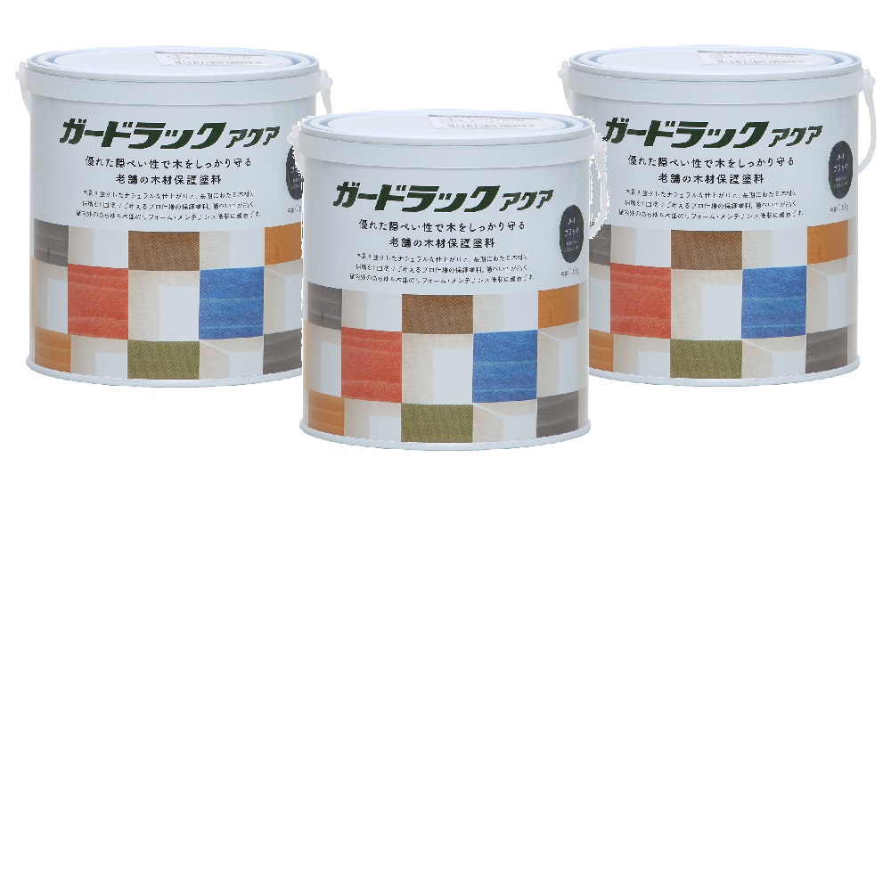 和信ペイント ガードラックアクア A−1 ブラック(HC) 0.6kg 3缶セット|buckteeth shop 店