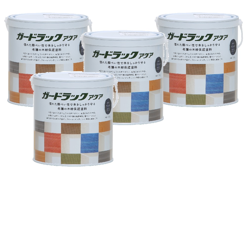 和信ペイント ガードラックアクア Ａ&minus;１ ブラック（ＨＣ） 0.6kg ４缶セット｜buckteeth shop 店