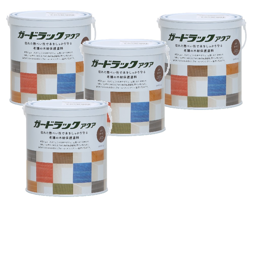和信ペイント ガードラックアクア A−9 オーク(HC) 0.6kg 4缶セット|buckteeth shop 店