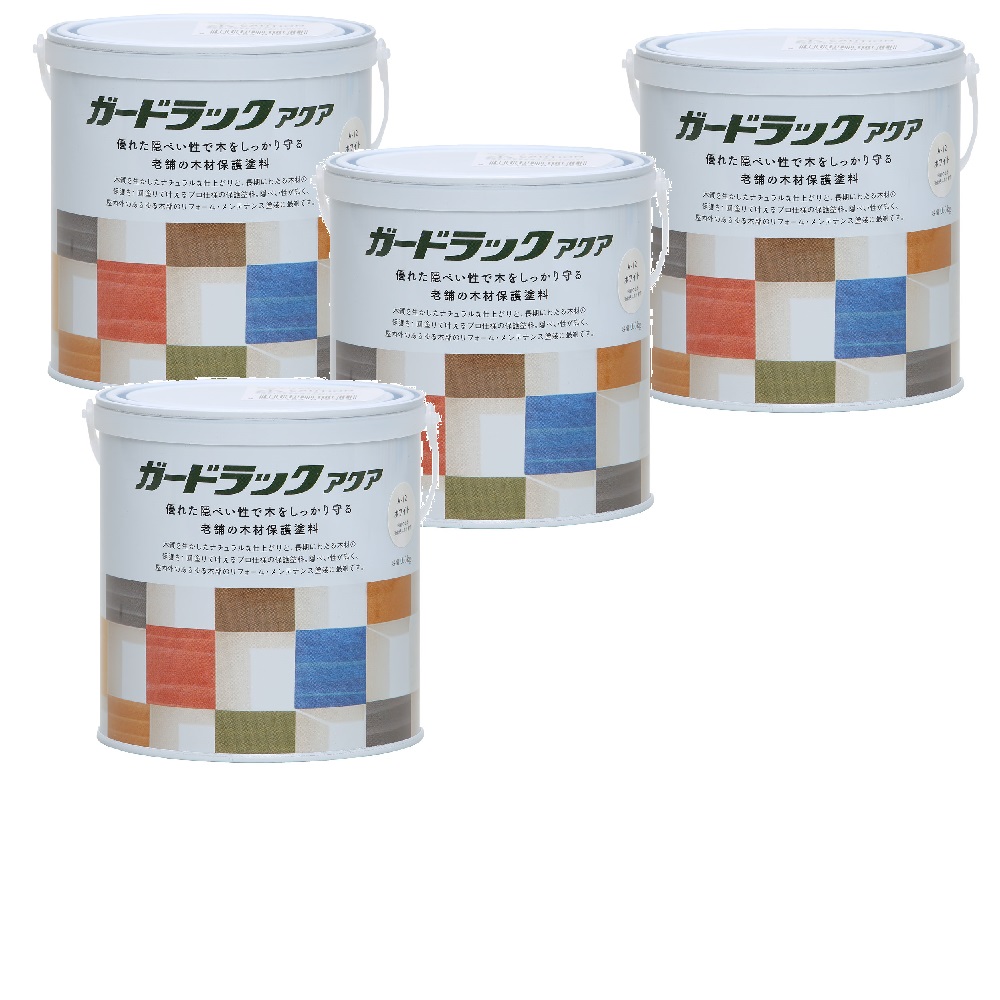 和信ペイント ガードラックアクア Ａ&minus;１２ ホワイト（ＨＣ） 0.6kg ４缶セット｜buckteeth shop 店