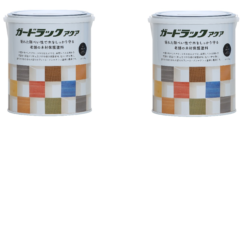 和信ペイント ガードラックアクア Ａ－１ ブラック（ＨＣ） 1.4kg ２缶セット