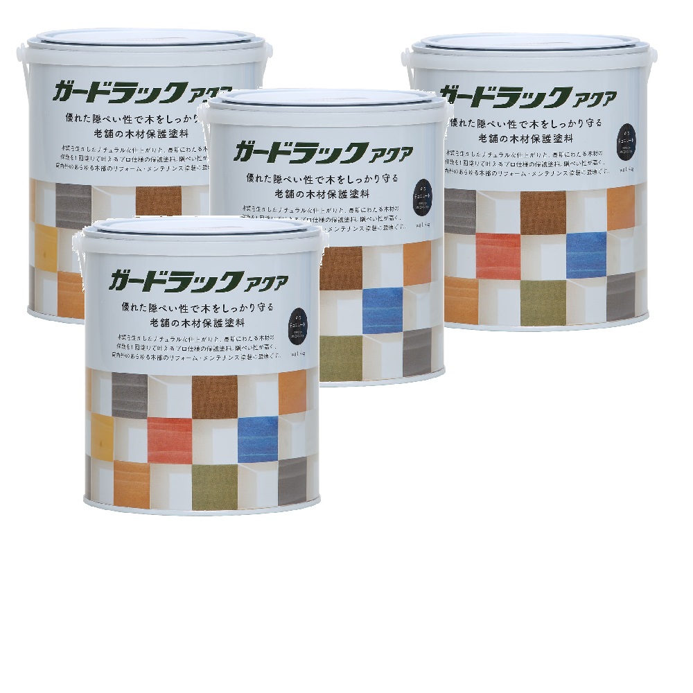 和信ペイント ガードラックアクア Ａ－５ チョコレート（ＨＣ） 1.4kg ４缶セット