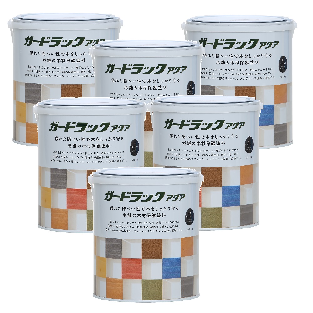 和信ペイント ガードラックアクア Ａ－５ チョコレート（ＨＣ） 1.4kg ６缶セット