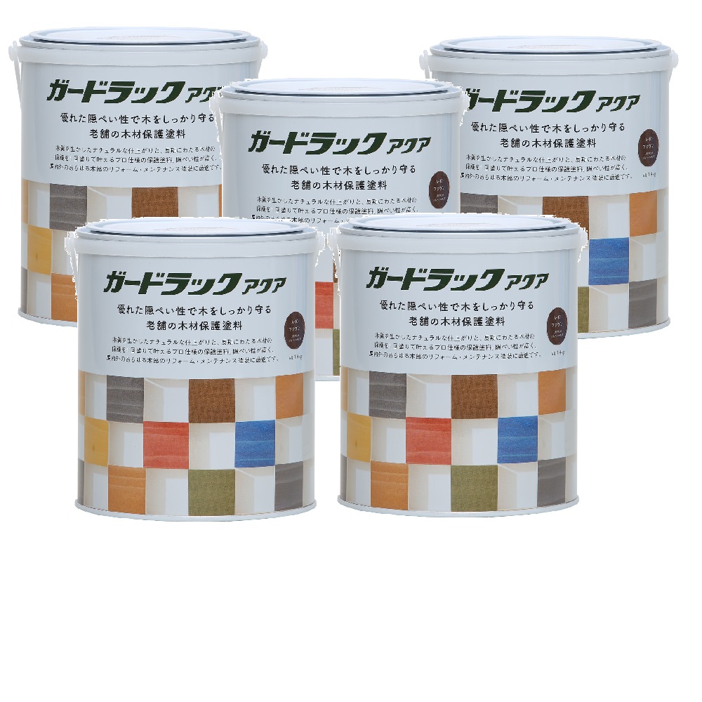 和信ペイント ガードラックアクア Ａ－１０ ブラウン（ＨＣ） 1.4kg ５缶セット