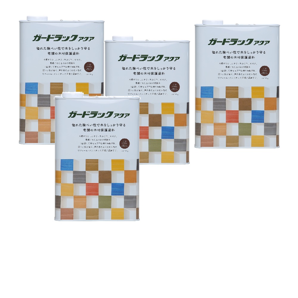 和信ペイント ガードラックアクア Ａ－１０ ブラウン（ＨＣ） 3kg ４缶セット