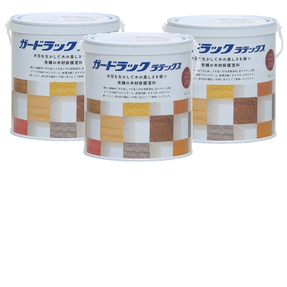 和信ペイント ガードラックラテックス ＬＸ－３ チーク（ＨＣ） 0.6kg ３缶セット