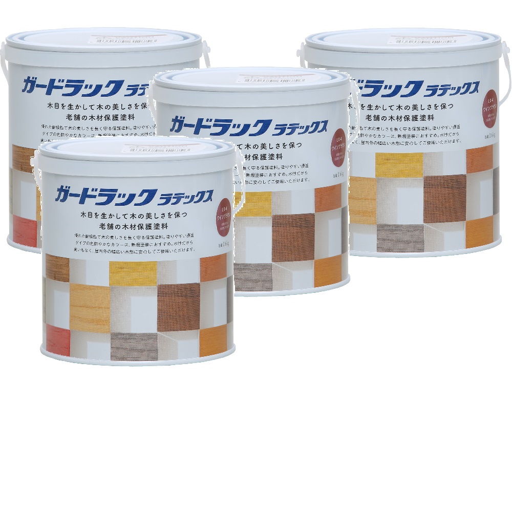 和信ペイント ガードラックラテックス LX-4 ワインブラウン(HC) 0.6kg 4缶セット