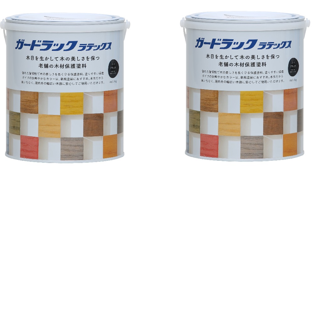 和信ペイント ガードラックラテックス ＬＸ&minus;１ ブラック（ＨＣ） 1.4kg ２缶セット｜buckteeth shop 店