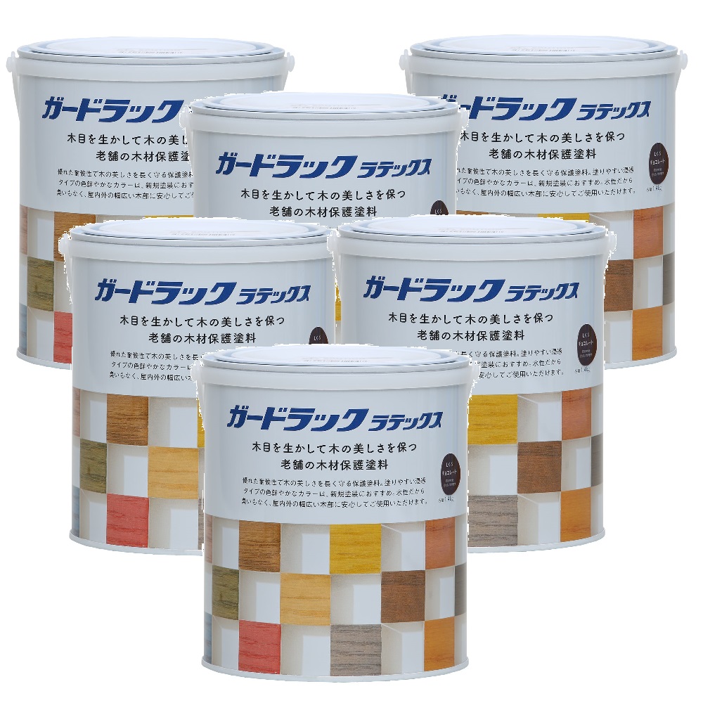 和信ペイント ガードラックラテックス ＬＸ－５ チョコレート（ＨＣ） 1.4kg ６缶セット