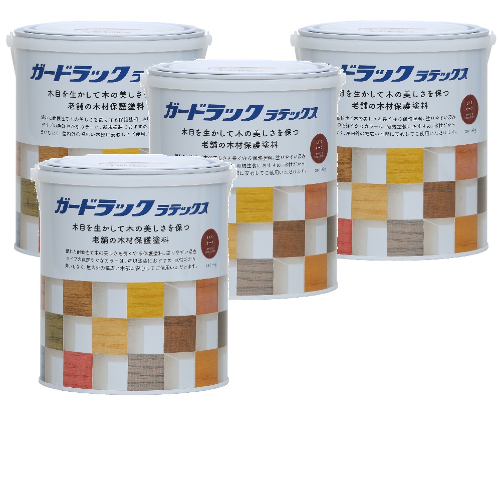 和信ペイント ガードラックラテックス ＬＸ&minus;９ オーク（ＨＣ） 1.4kg ４缶セット｜buckteeth shop 店