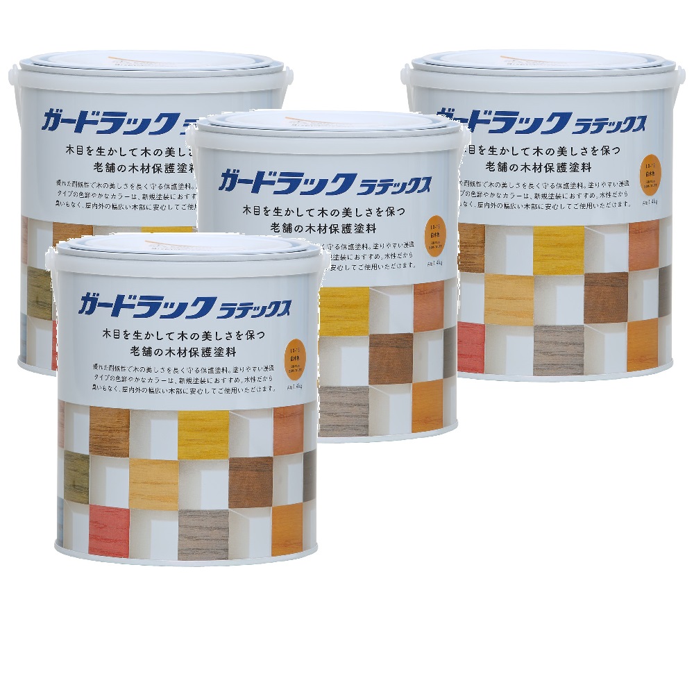 和信ペイント ガードラックラテックス ＬＸ－１３ 白木色（ＨＣ） 1.4kg ４缶セット