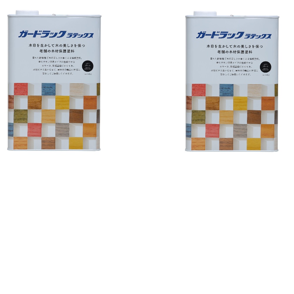 和信ペイント ガードラックラテックス ＬＸ&minus;１ ブラック（ＨＣ） 3kg ２缶セット｜buckteeth shop 店