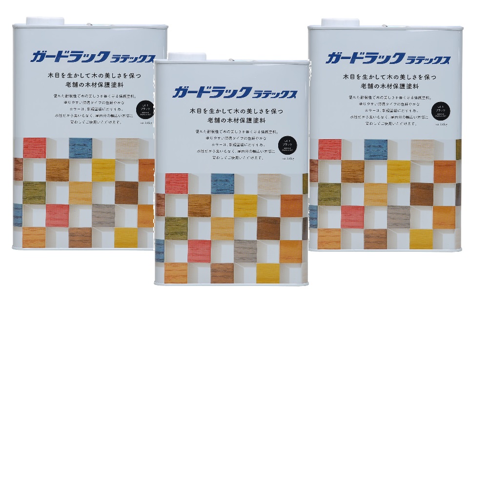和信ペイント ガードラックラテックス ＬＸ－１ ブラック（ＨＣ） 3kg ３缶セット
