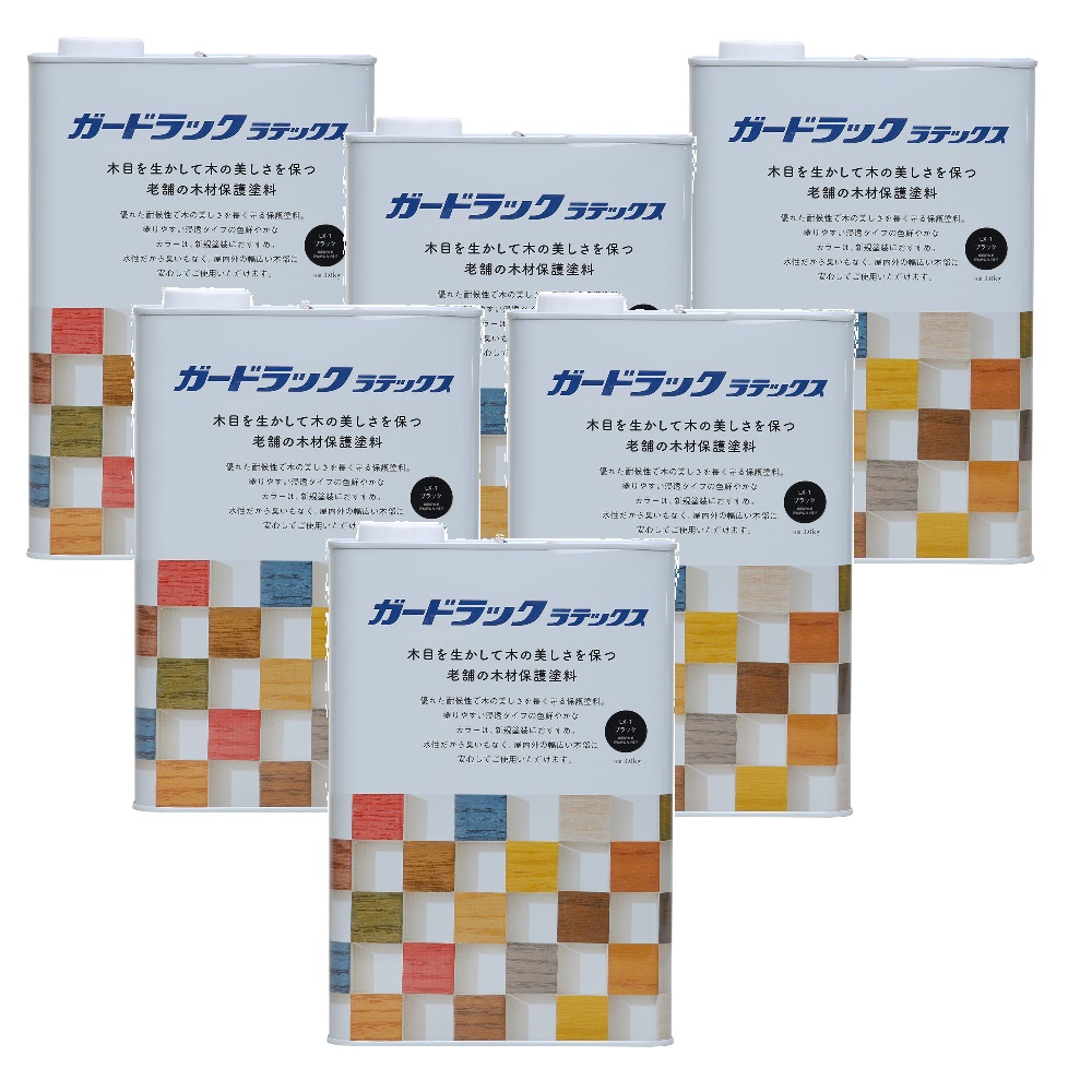 和信ペイント ガードラックラテックス ＬＸ－１ ブラック（ＨＣ） 3kg ６缶セット