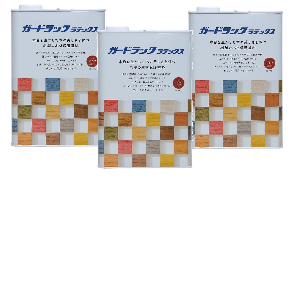 和信ペイント ガードラックラテックス LX−4 ワインブラウン(HC) 3kg 3缶セット|buckteeth shop 店