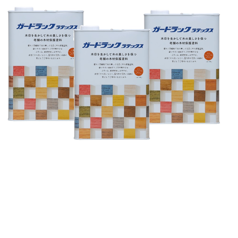 和信ペイント ガードラックラテックス LX−8 ハニーメープル(HC) 3kg 3缶セット|buckteeth shop 店
