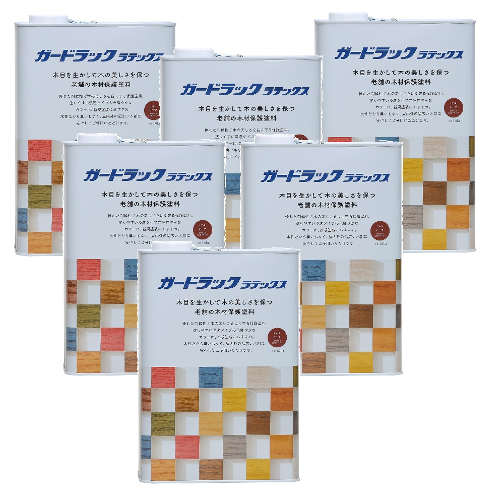 和信ペイント ガードラックラテックス ＬＸ－９ オーク（ＨＣ） 3kg ６缶セット