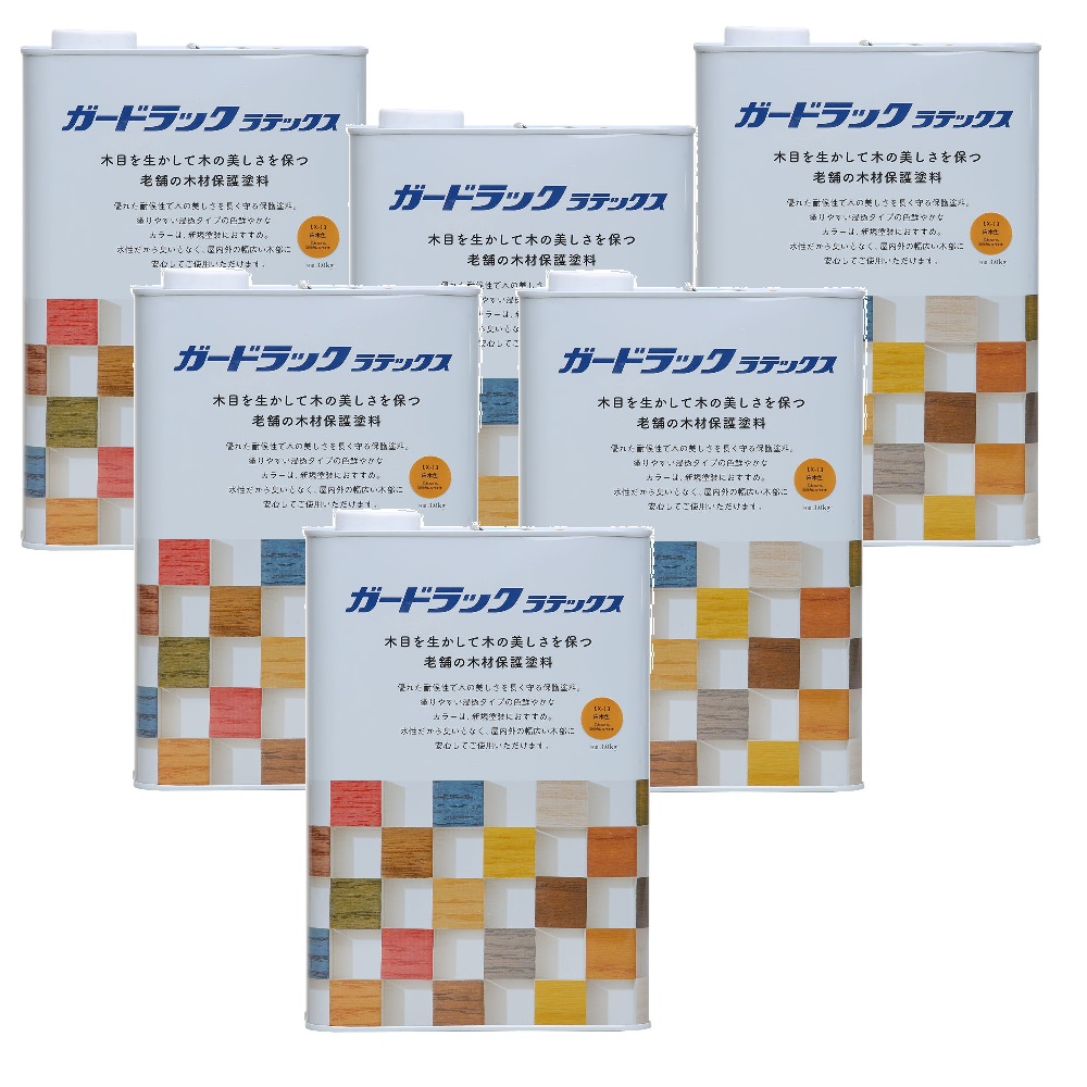 和信ペイント ガードラックラテックス ＬＸ－１３ 白木色（ＨＣ） 3kg ６缶セット