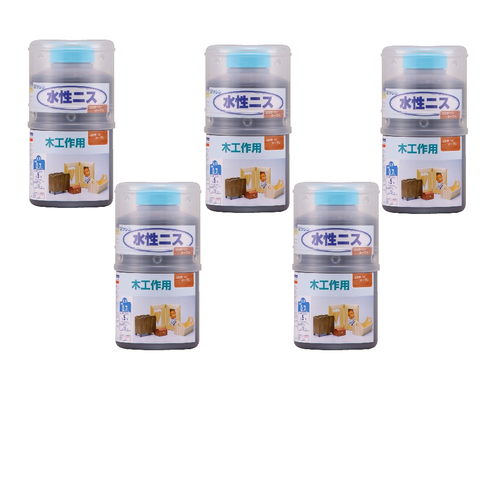 和信ペイント 水性ニス メープル 0.7L 5缶セット|buckteeth shop 店