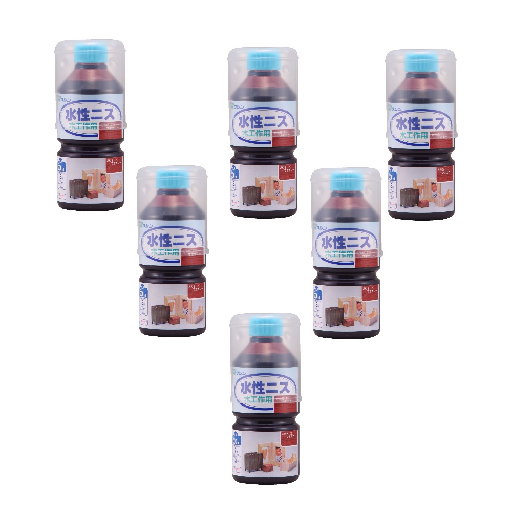和信ペイント 水性ニス マホガニー 300ml ６缶セット