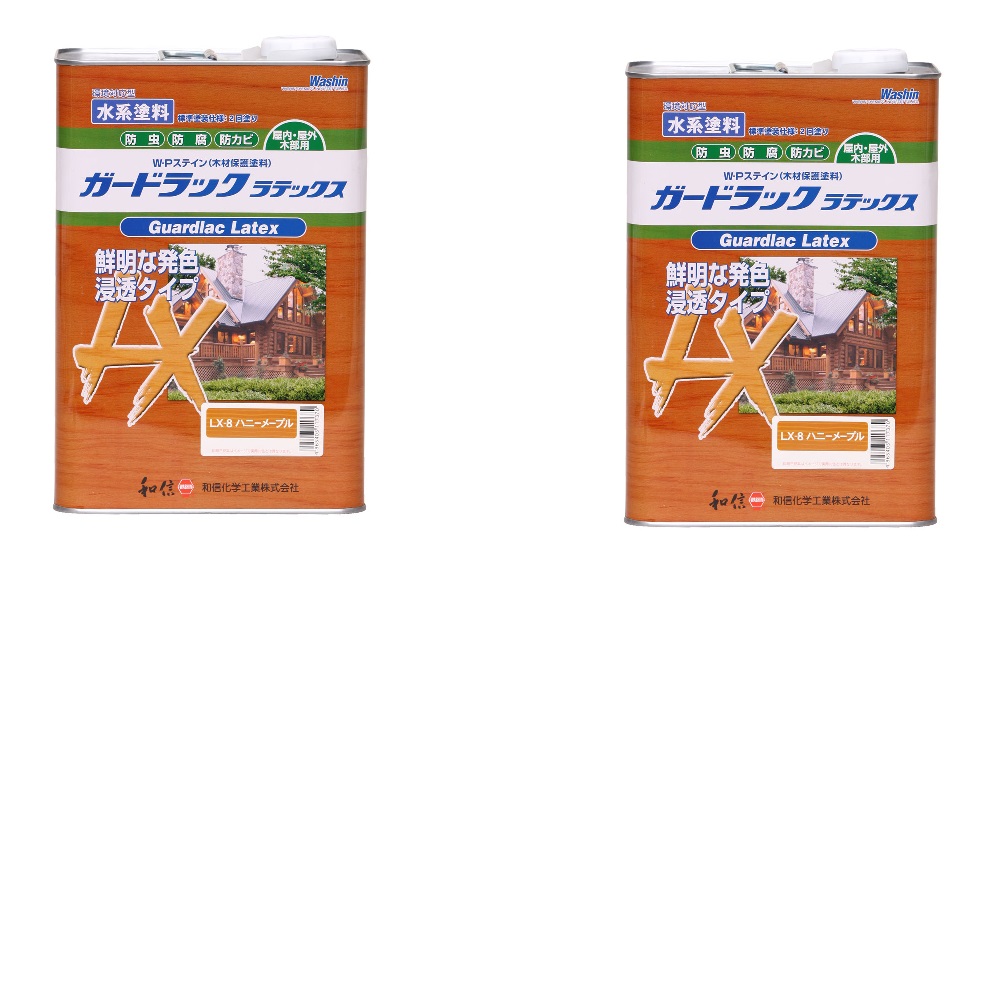 和信ペイント ガードラック ラテックス LX−8 ハニーメープル 3.5kg 2缶セット|buckteeth shop 店
