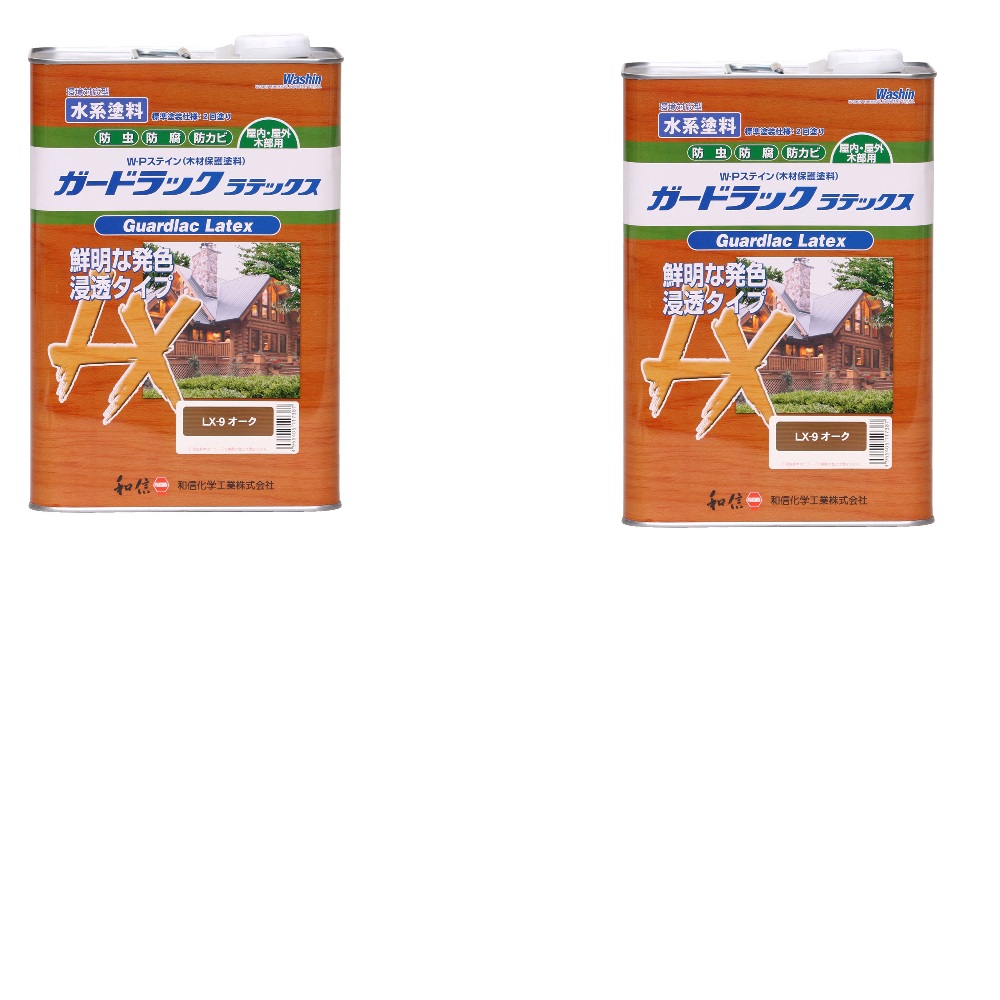 和信ペイント ガードラック ラテックス ＬＸ&minus;９ オーク 3.5kg ２缶セット｜buckteeth shop 店