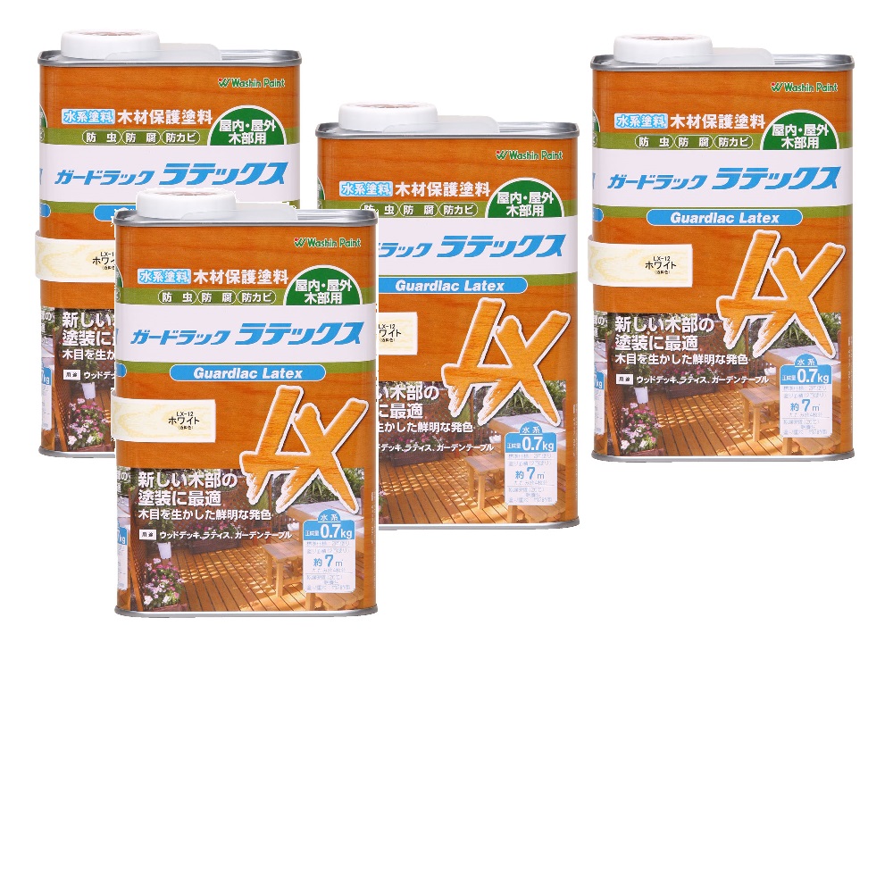 和信ペイント ガードラック ラテックス ＬＸ－１２ ホワイト 0.7kg ４缶セット 7,991円