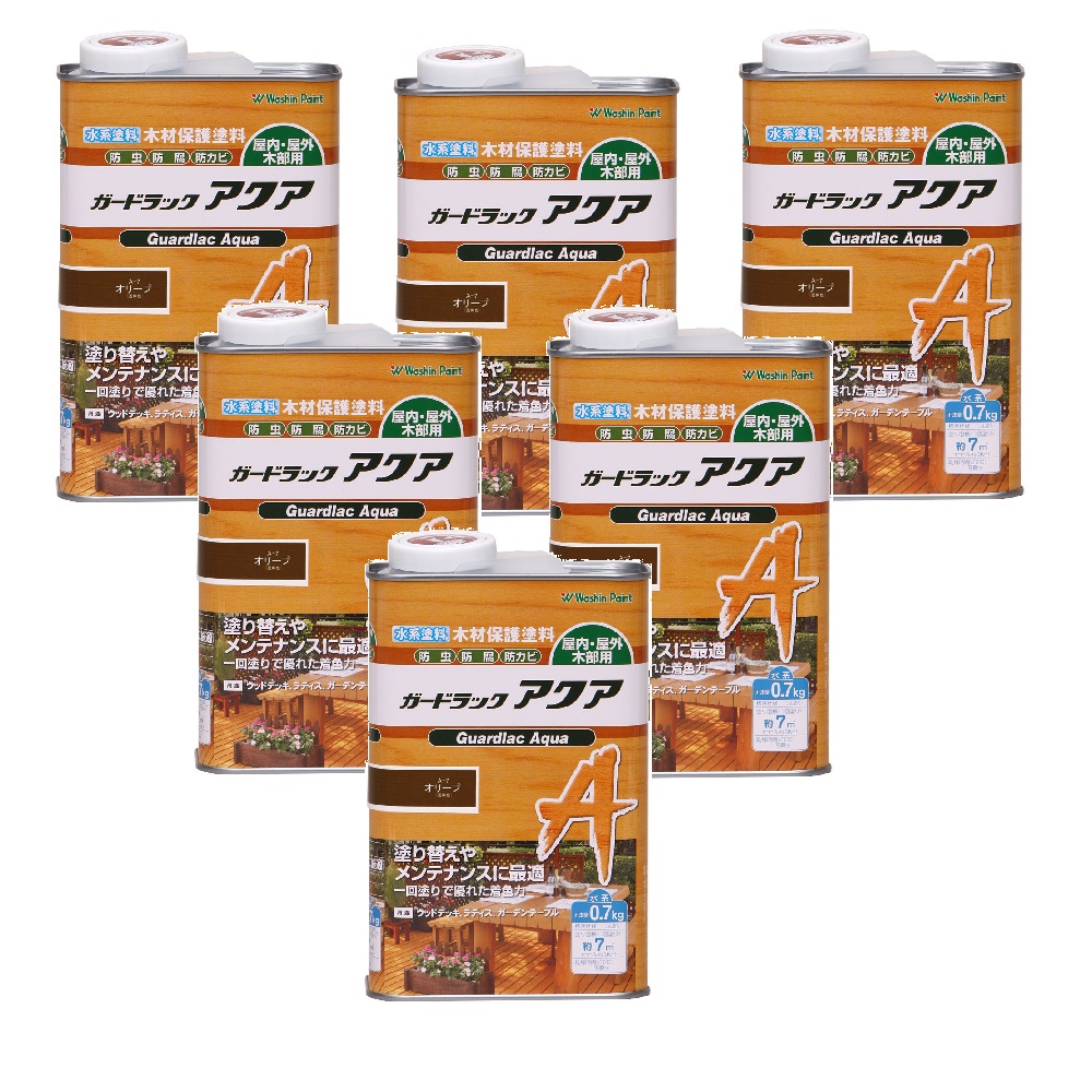 和信ペイント ガードラック アクア Ａ－７ オリーブ 0.7kg ６缶セット