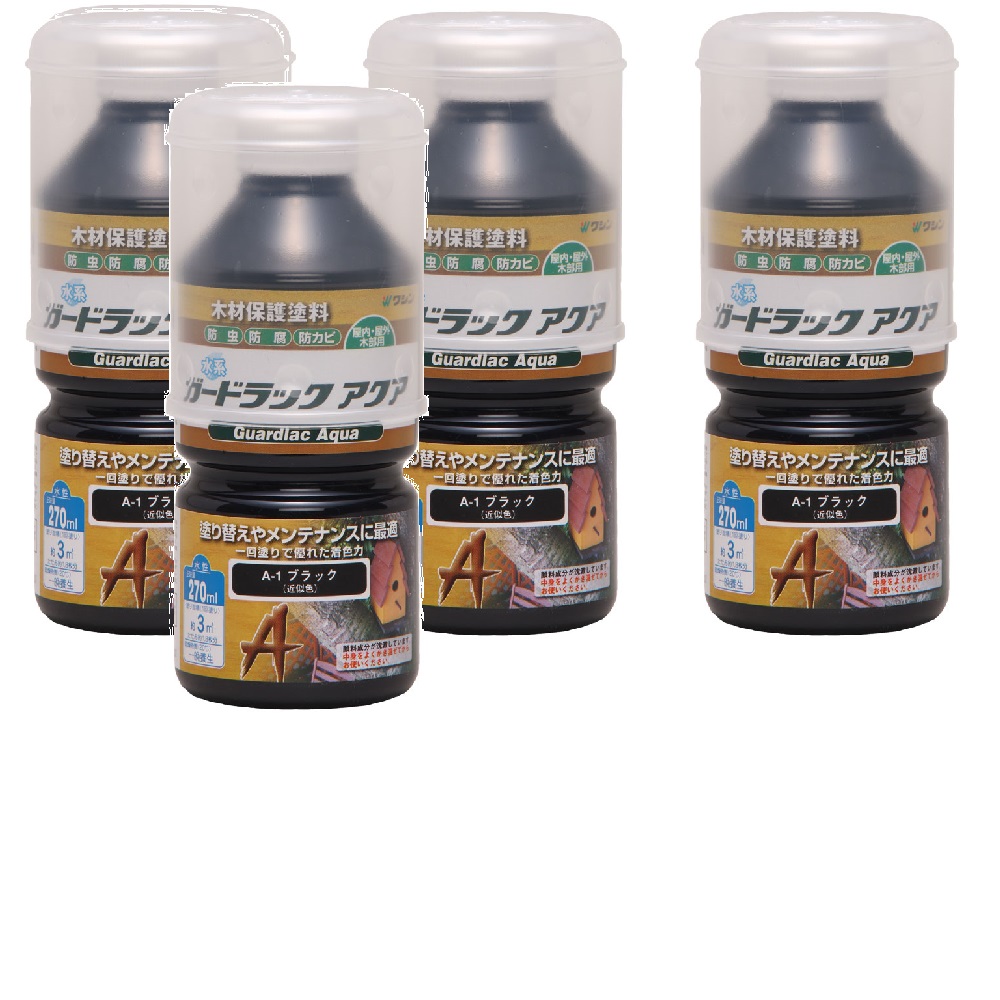 和信ペイント ガードラック アクア Ａ－１ ブラック 270ml ４缶セット 6,014円
