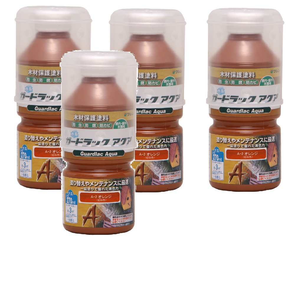 和信ペイント ガードラック アクア Ａ－２ オレンジ 270ml ４缶セット