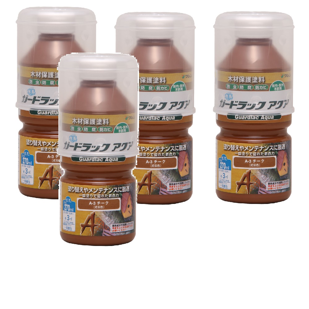 和信ペイント ガードラック アクア Ａ－３ チーク 270ml ４缶セット
