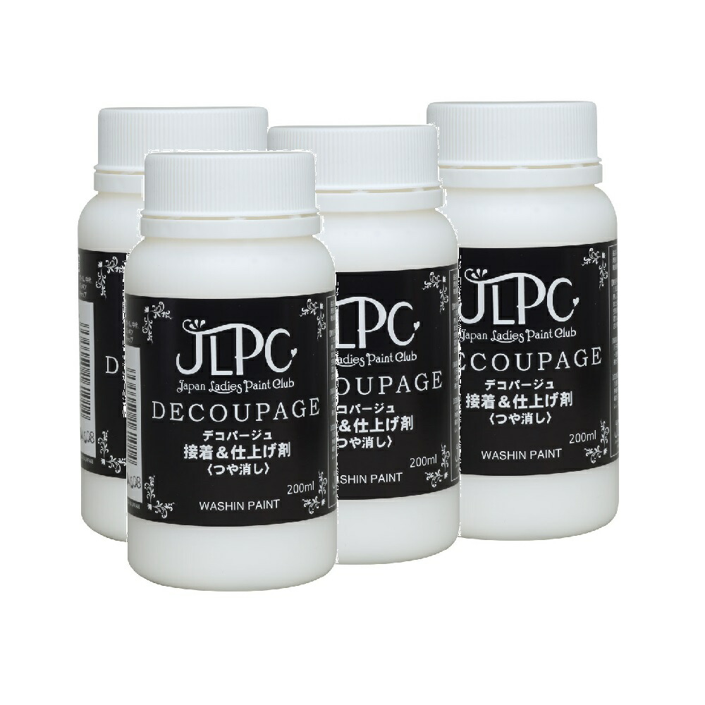 和信ペイント ＪＬＰＣ デコパージュ 接着＆仕上げ剤 200ml ４缶セット