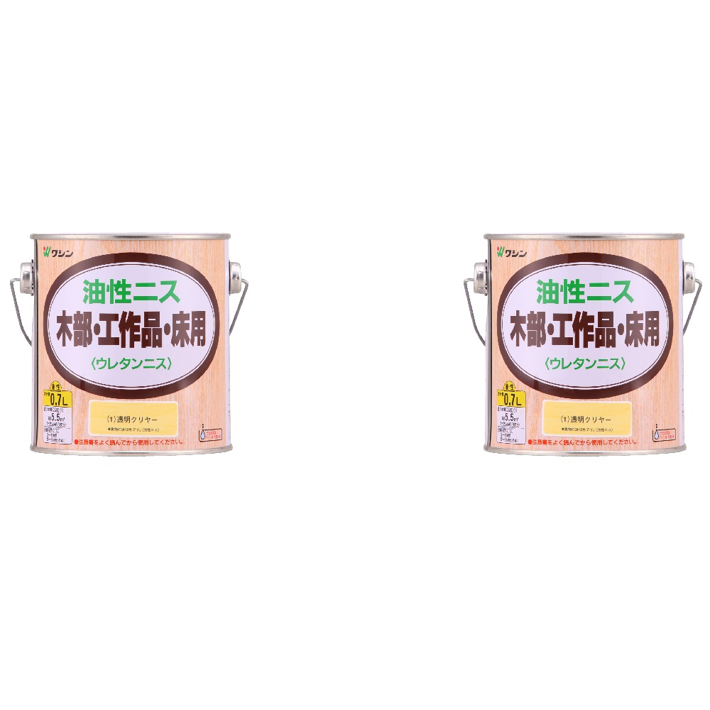 和信ペイント 油性ニス 透明クリヤー 0.7L ２缶セット
