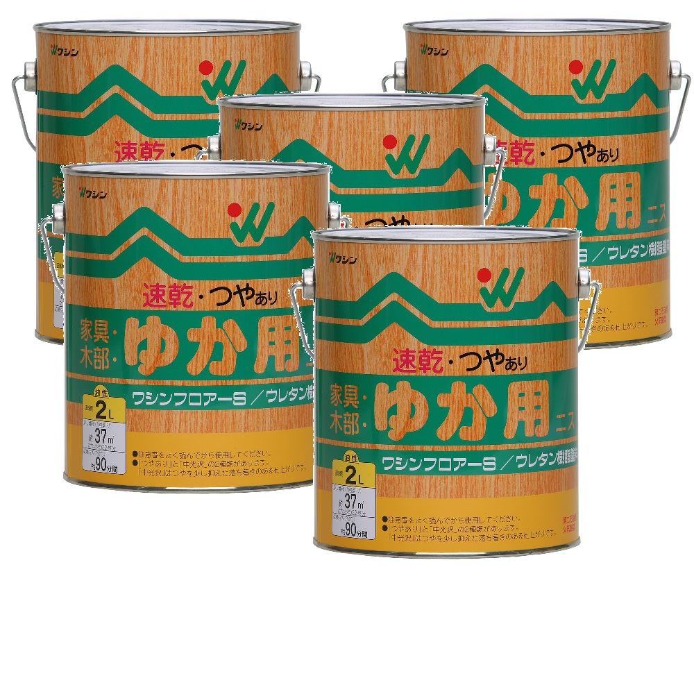 和信ペイント フロアーＳ つやあり 2L ５缶セット