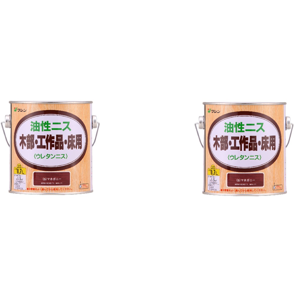 和信ペイント 油性ニス マホガニー 0.7L ２缶セット