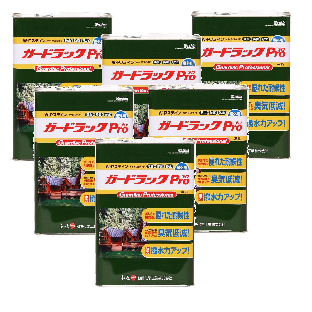 和信ペイント ガードラック プロ ＧＰ－３ チーク 4L ６缶セット