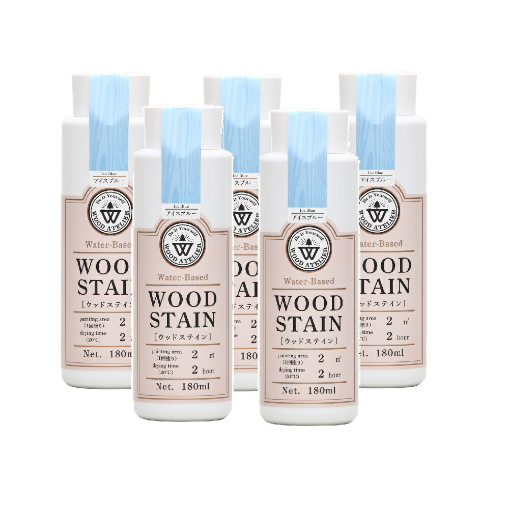 和信ペイント ウッドステイン ＷＳ－０５ アイスブルー 180ml ５缶セット
