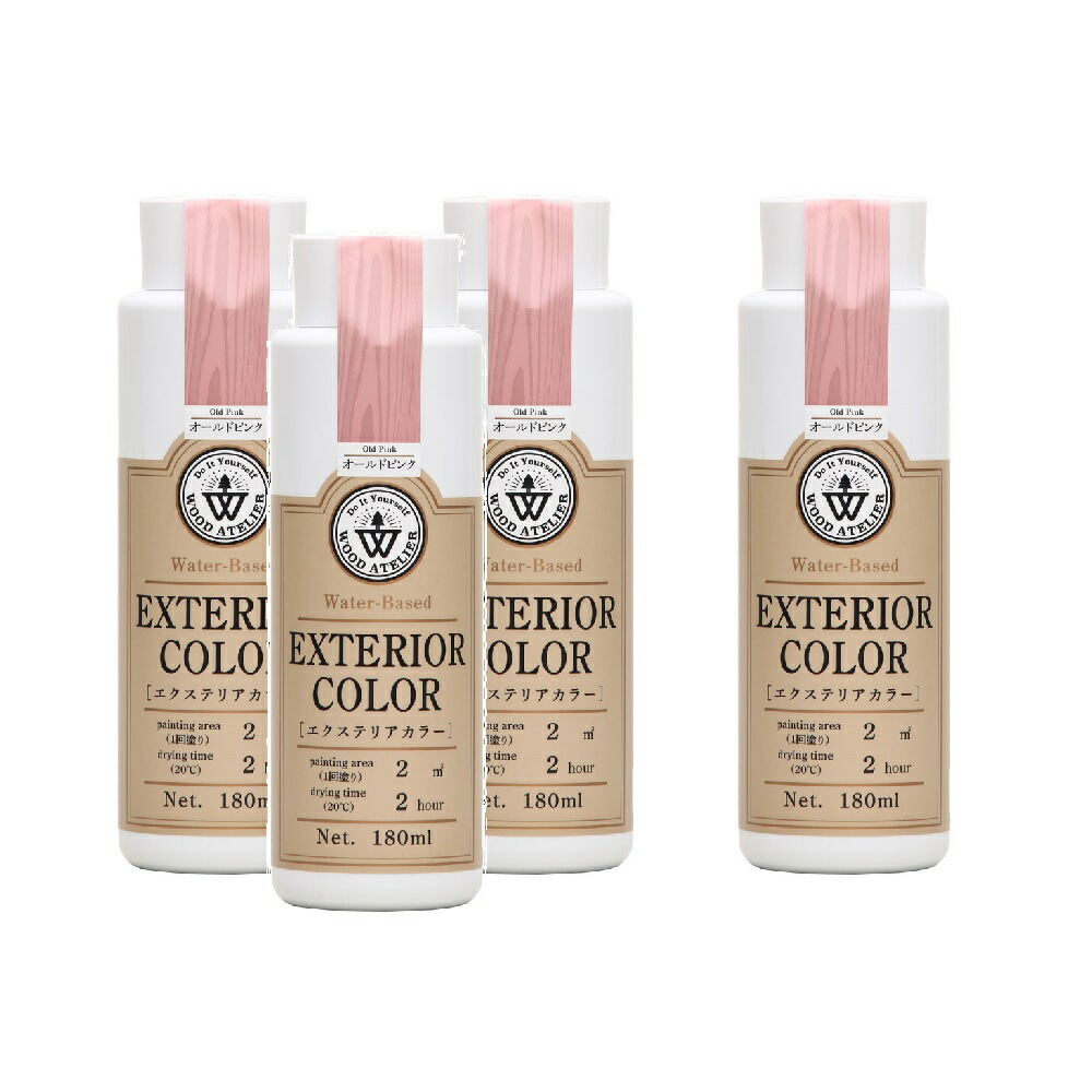 和信ペイント エクステリアカラー ＥＣ－０４ オールドピンク 180ml ４缶セット