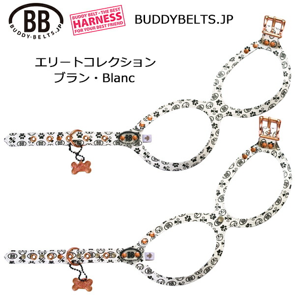 バディーベルト 馬具 ブラン Blanc エリート寄せあわせ 獣お医者さんとき勧める BB馬具 BUDDYBELTS 愛玩動物 犬用馬具 胴輪 なめし革 本革 上半身三尺帯 定め事インポート代わりになる店 犬の首や喉笛に愛想のいい窮まりの馬具 上半身三尺帯 輪っか馬具 眼鏡馬具