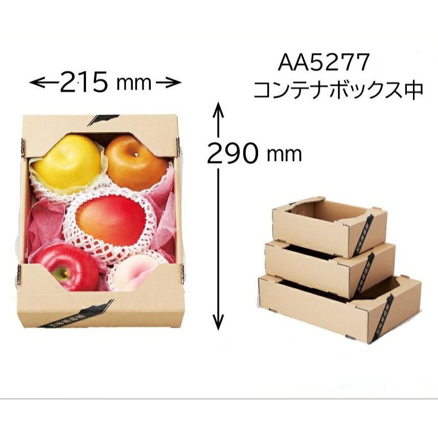 【果物詰合せ用】コンテナBOX美味派遣便　中（100枚入）　内寸：290×215×Ｈ90mm 8,249円