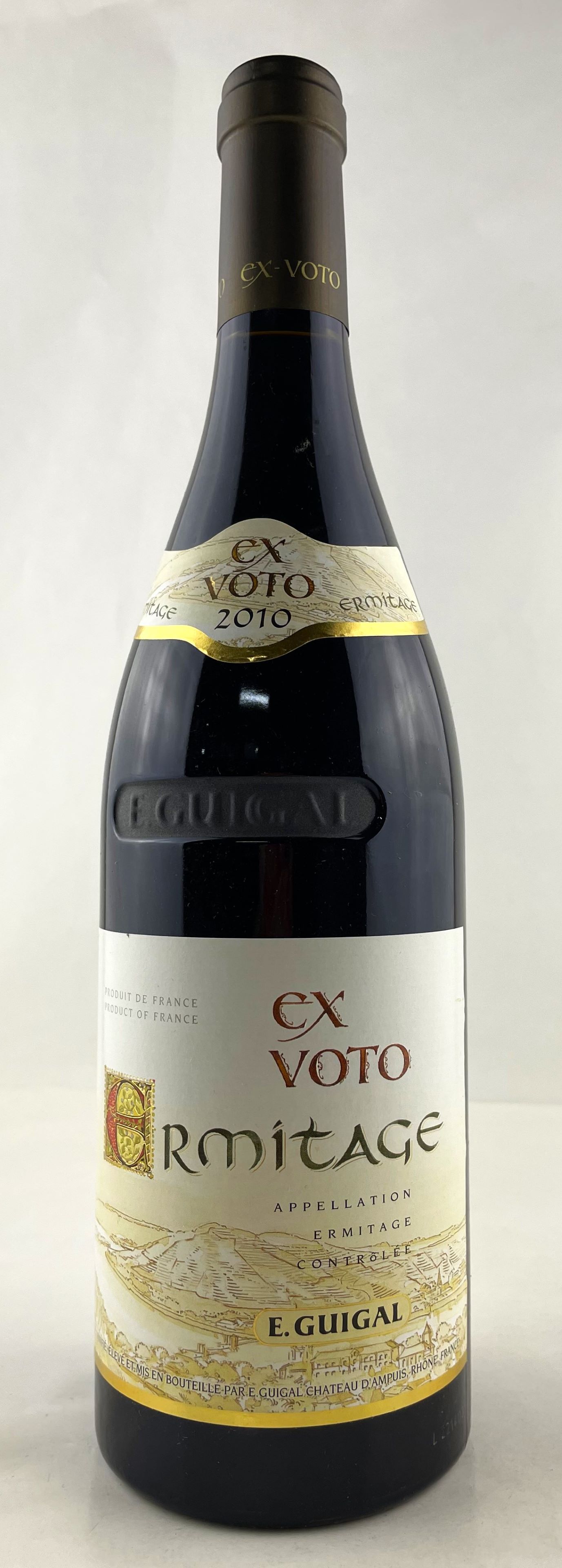 【フランス・赤】E.ギガル エルミタージュ エクス・ヴォト 2010 750ml　複雑な果実味と豊かなスパイス香が特徴。特別な日のディナーやギフトにふさわしい高級感あふれるシングルヴィンテージ。