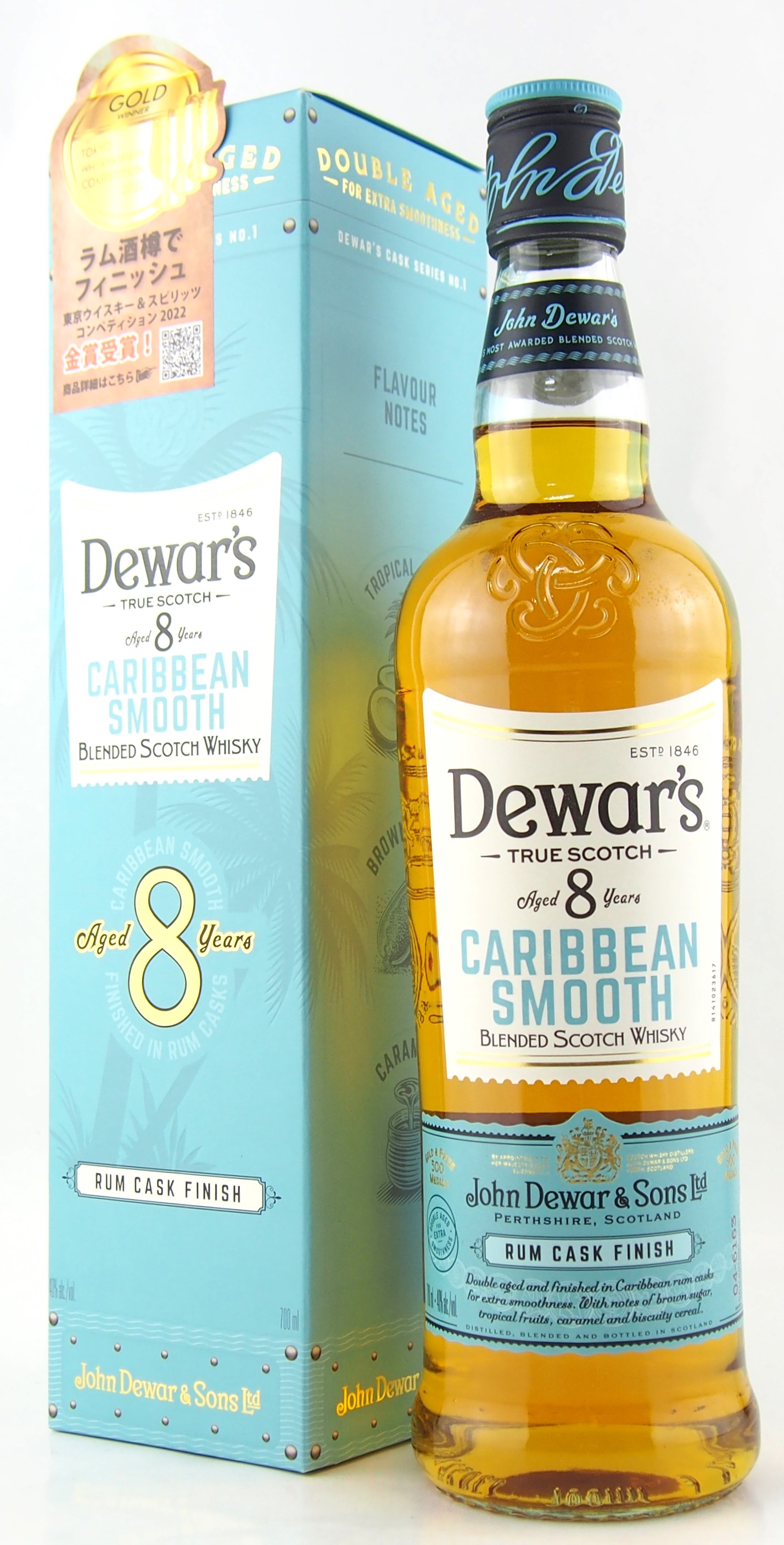 楽天市場】【正規品】デュワーズ カリビアンスムース 8年 ラムカスク