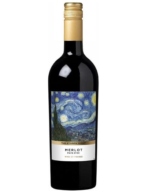 アート オブ ワイン ゴッホ 星月夜 メルロー 赤ワイン フランス ラングドック・ルーション 2023 750 Van Gogh Starry Nigth Merlot|世界のワイン葡萄屋