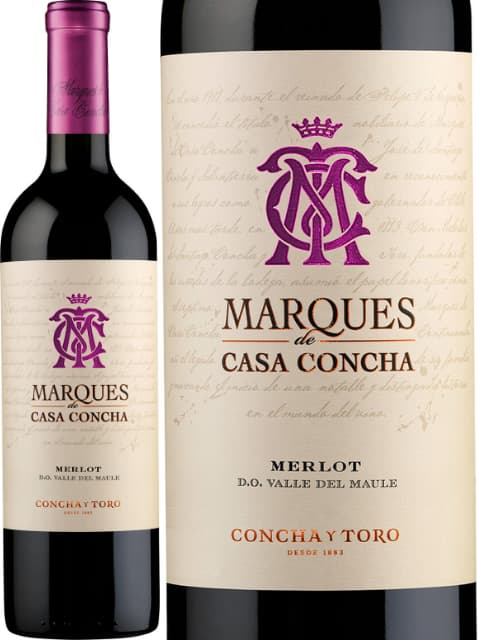 コンチャ イ トロ マルケス デ カーサ コンチャ メルロー 赤ワイン チリ セントラル・ヴァレー 2022 750 Marques de Casa Concha Merlot|世界のワイン葡萄屋