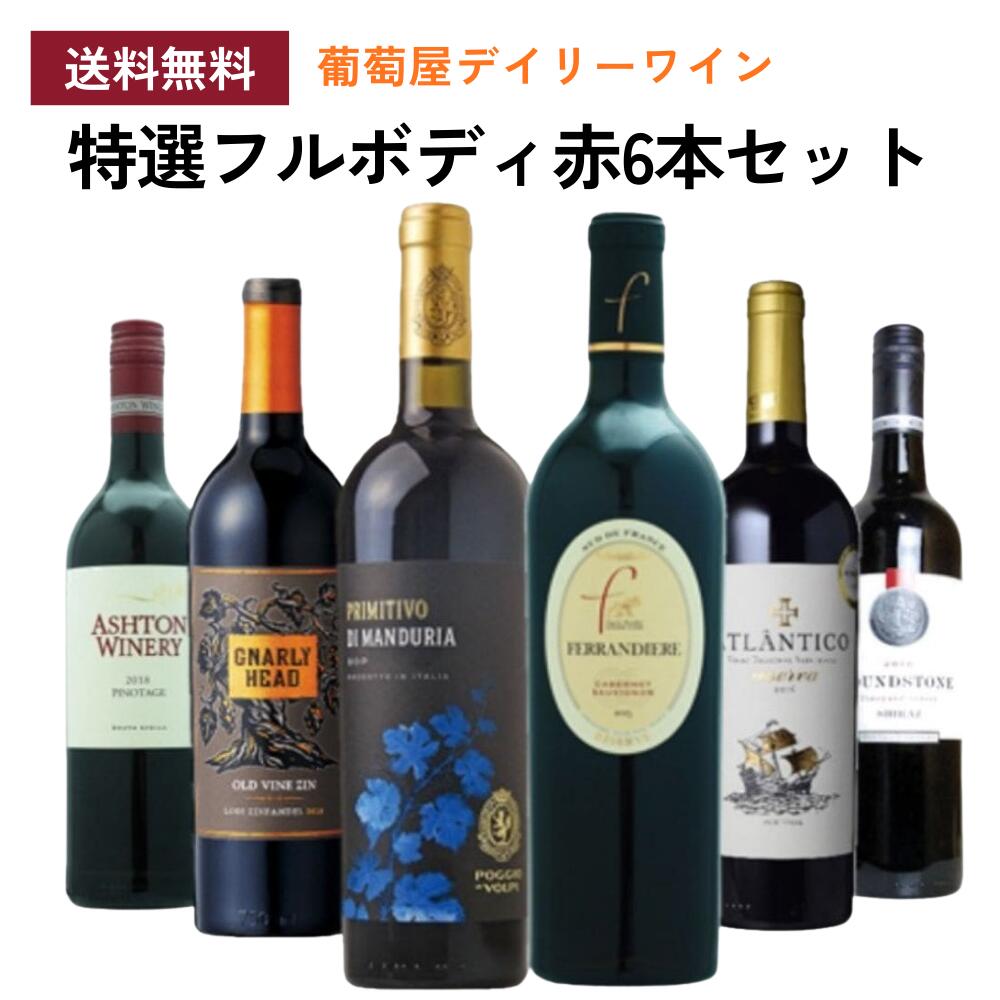 葡萄屋デイリーワイン『特選フルボディ赤6本セット』 ワインセット 7,920円