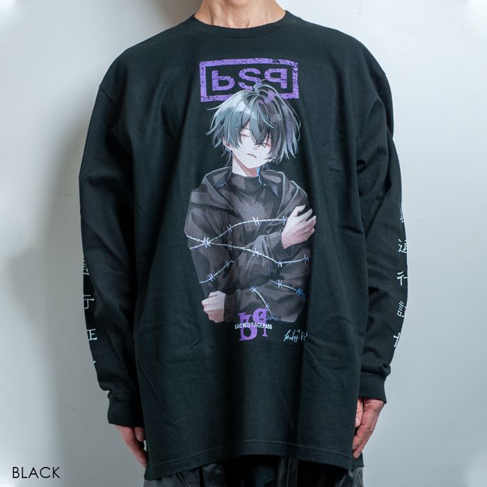 【黒野京×BACKSTAGE PASS コラボ】BARBED(バーブド) ピグメント加工 オーバーサイズ ロンT BACKSTAGE PASS バックステージパス バッファローボブズ