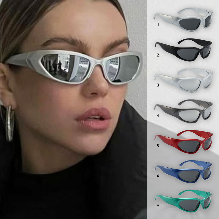 【楽天市場】サイバーパンク Y2K サングラス エイリアン サングラス スポーツ サングラス サイクリング サングラス 自転車 サングラス